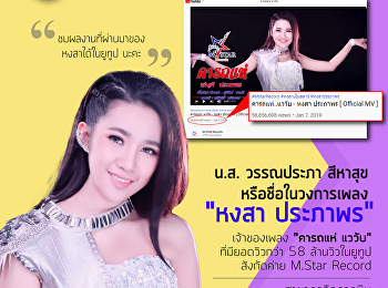 Current student in Aviation Business
International Program Miss Wannaprapha
Sihasuk or Name in the music industry
